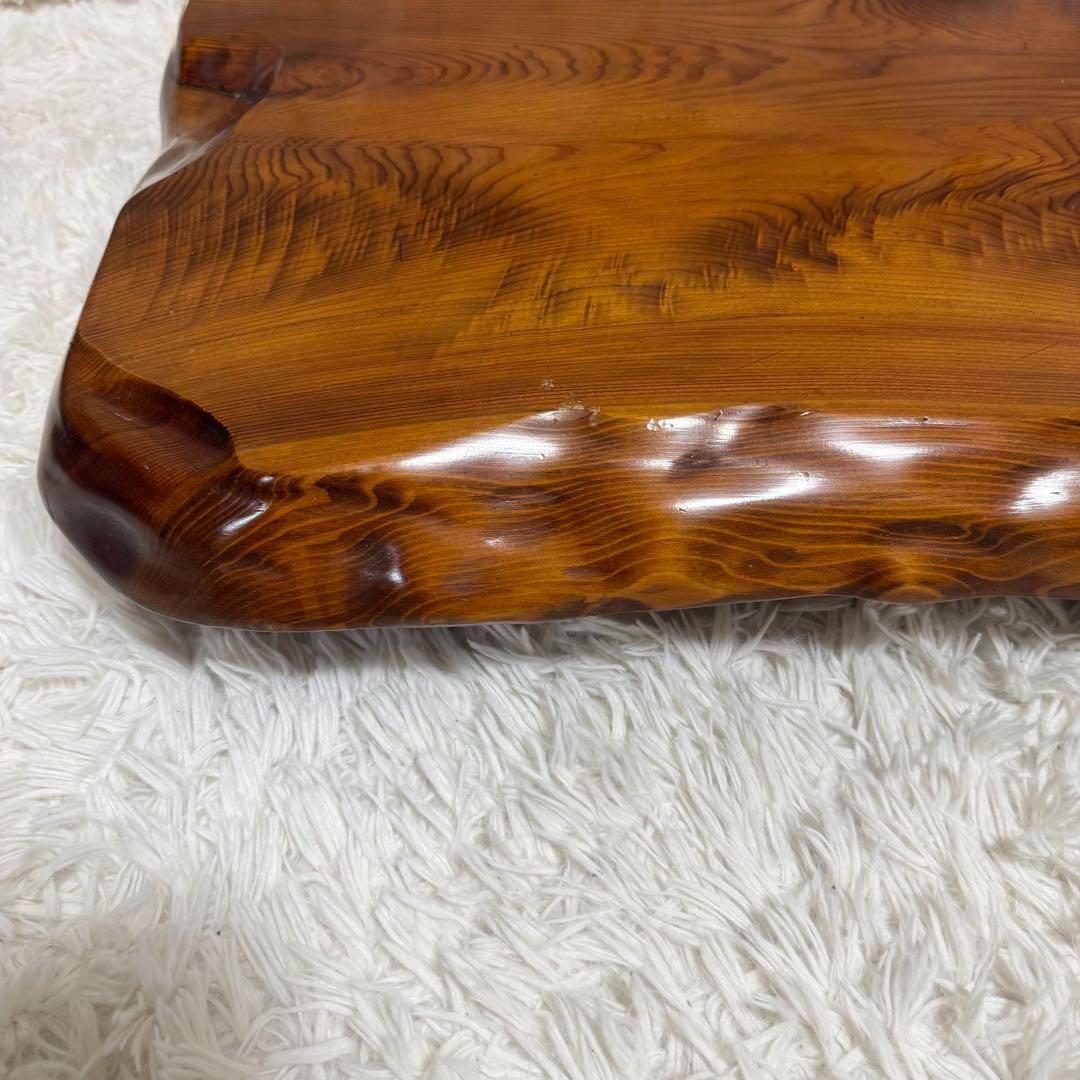 【刻印彫り】世界遺産　屋久杉 一枚板 極上木目 天然木総無垢 ローテーブル