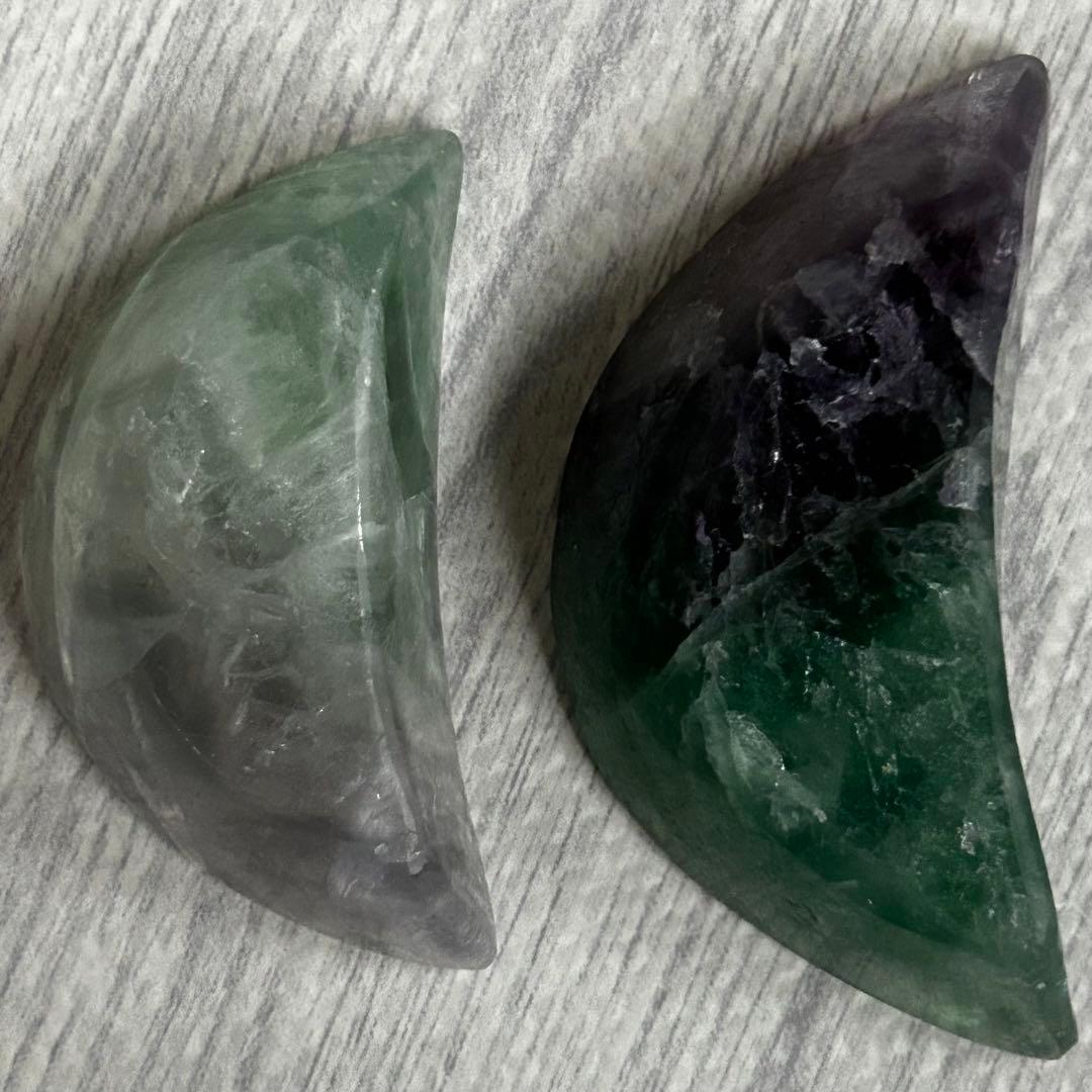 《美》　フローライト　月　濃い　ボウル　お皿　365g