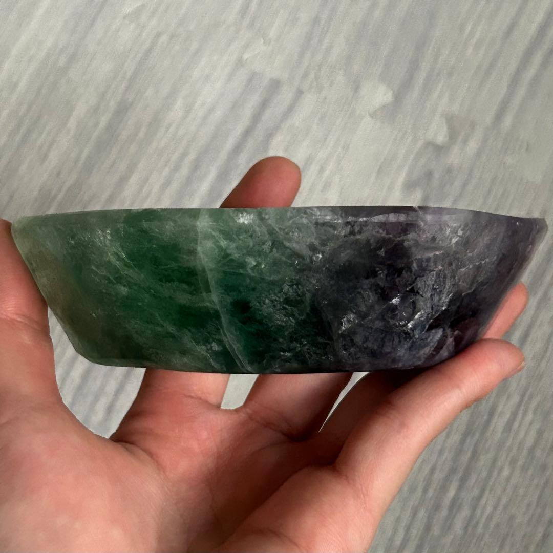 《美》　フローライト　月　濃い　ボウル　お皿　365g