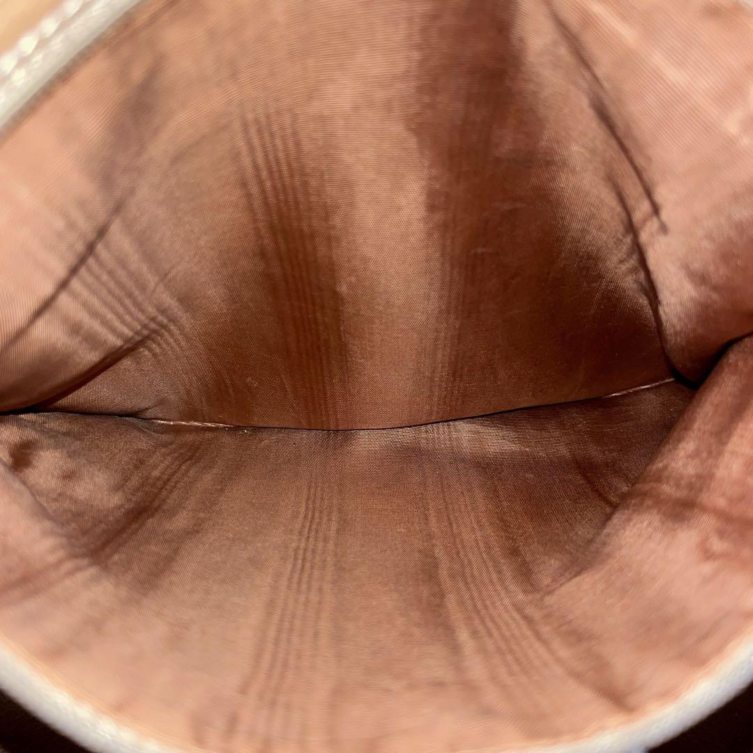 オールド　セリーヌ　ミニボストン　マカダム柄　トリオンフ　ハンドバッグ　ブラウン