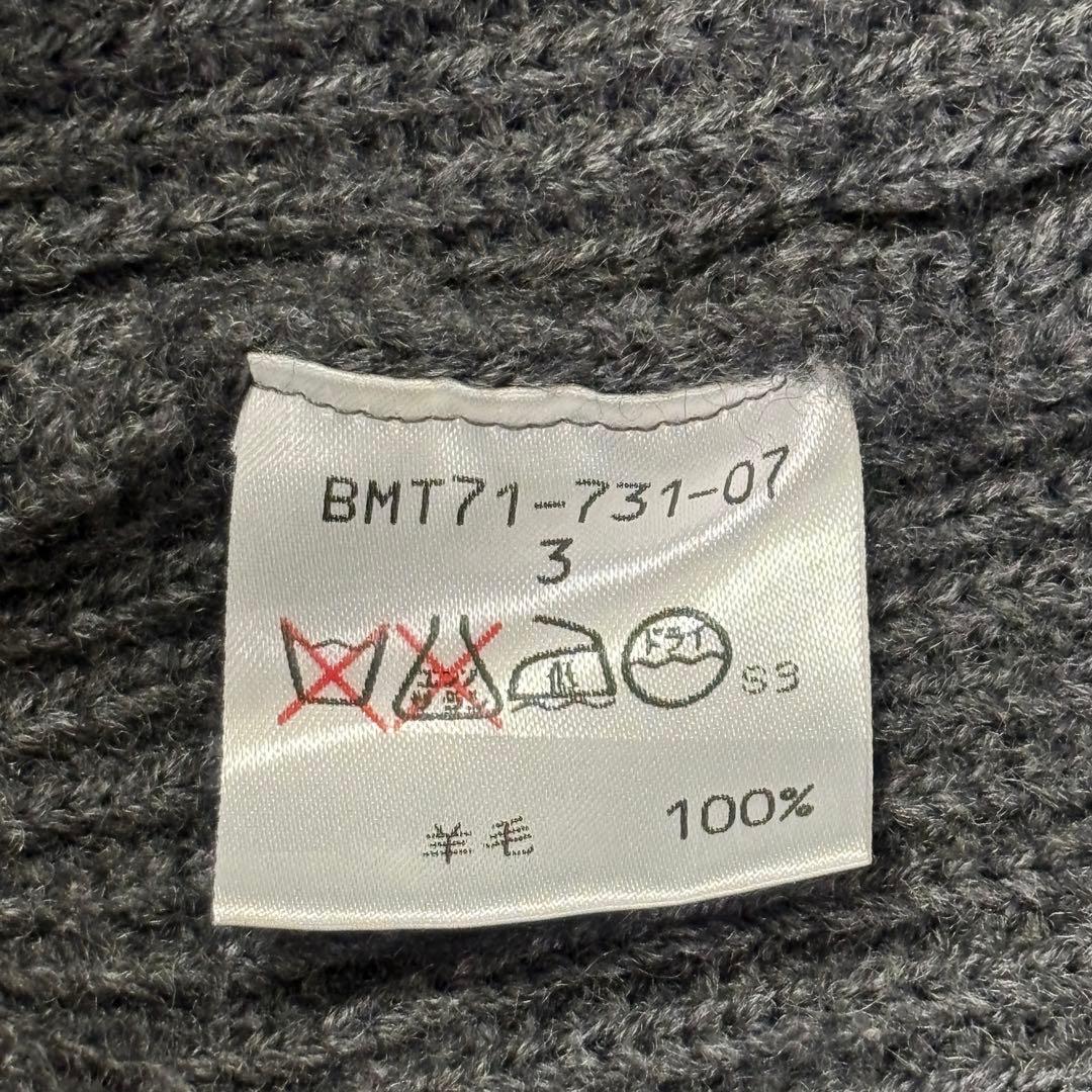 バーバリーブラックレーベル ノバチェック ニットZIPパーカージャケット　グレー