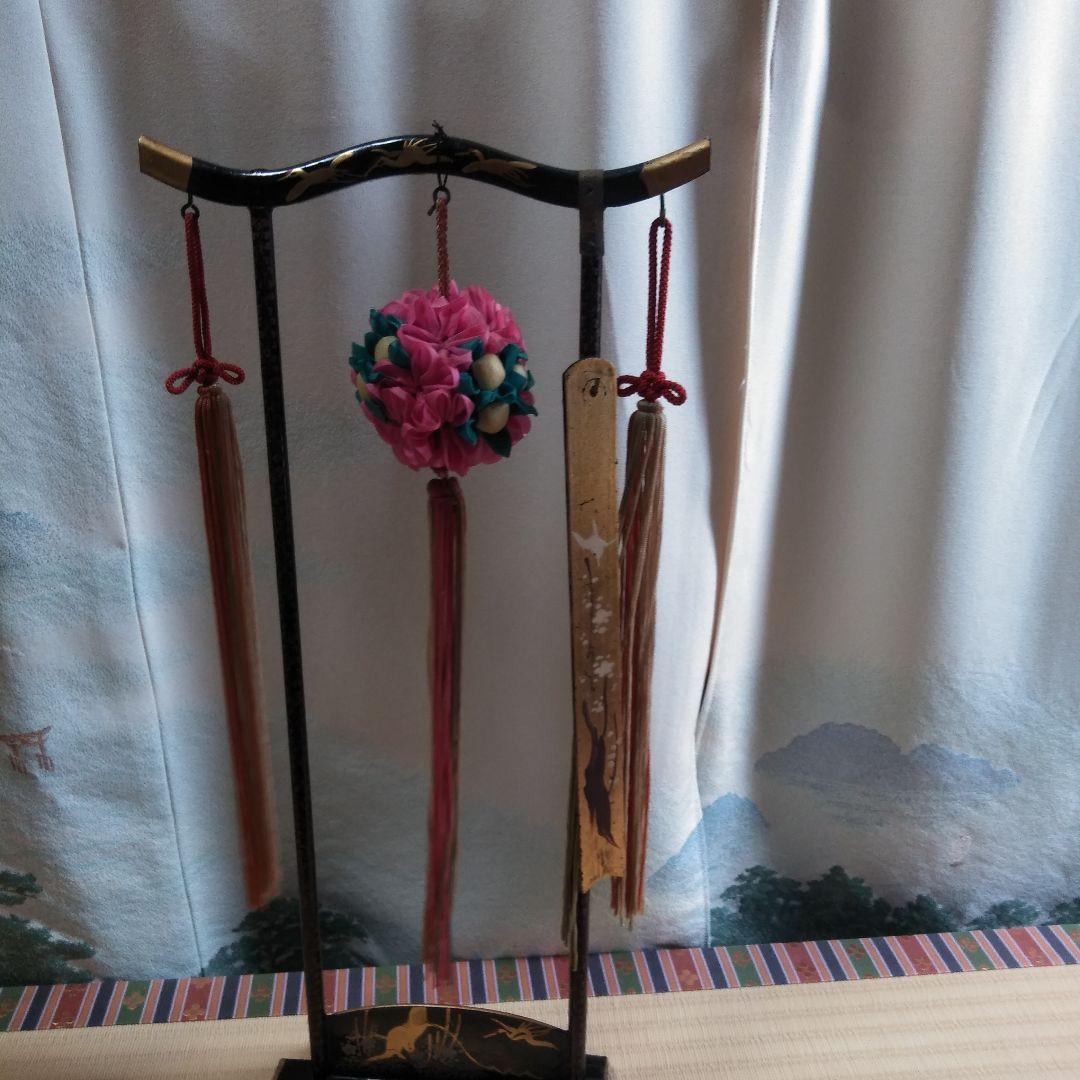 古Aー5　　雛飾り　 吊りくす玉飾り　つまみ細工