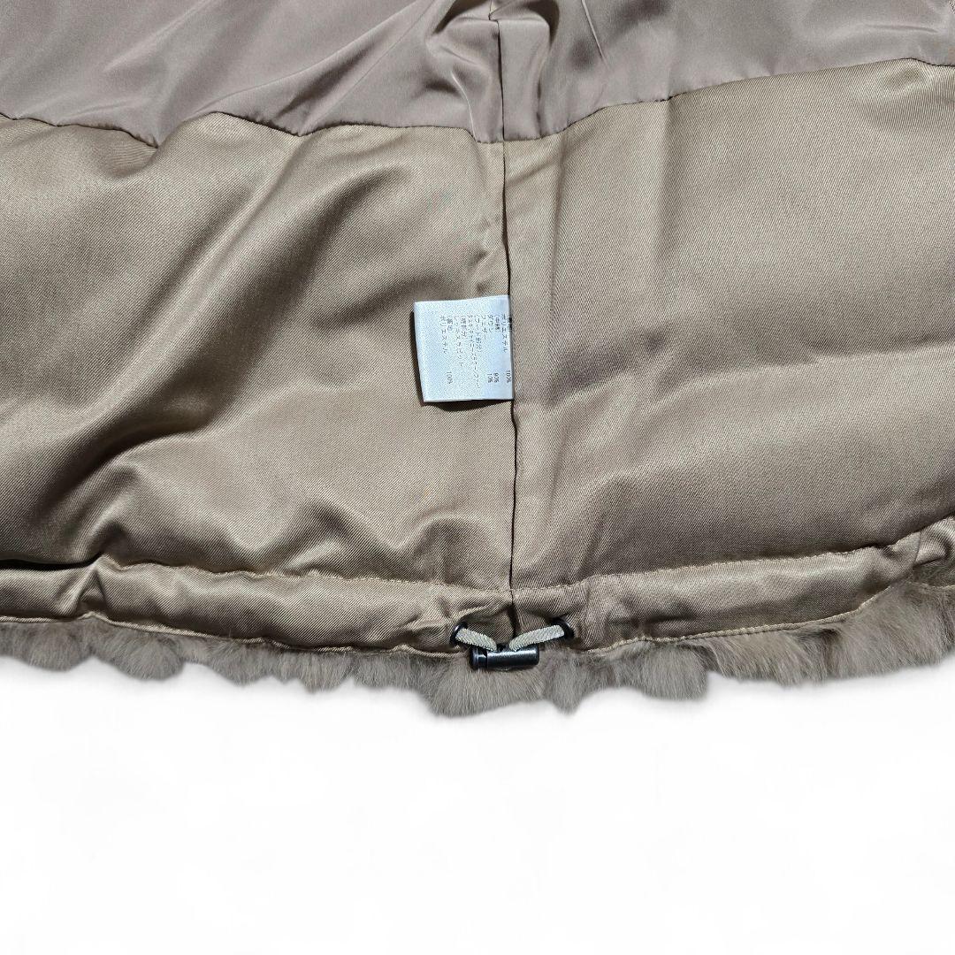 グレースコンチネンタル ダイグラム ファー付 ベージュダウンベスト