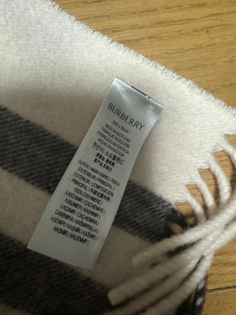 BURBERRY チェック柄マフラー　カシミヤ