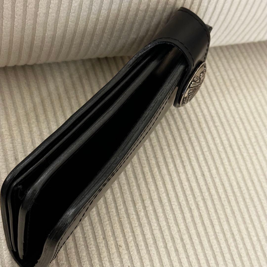 美品⭐︎バイカーズウォレット　本革　ブラック