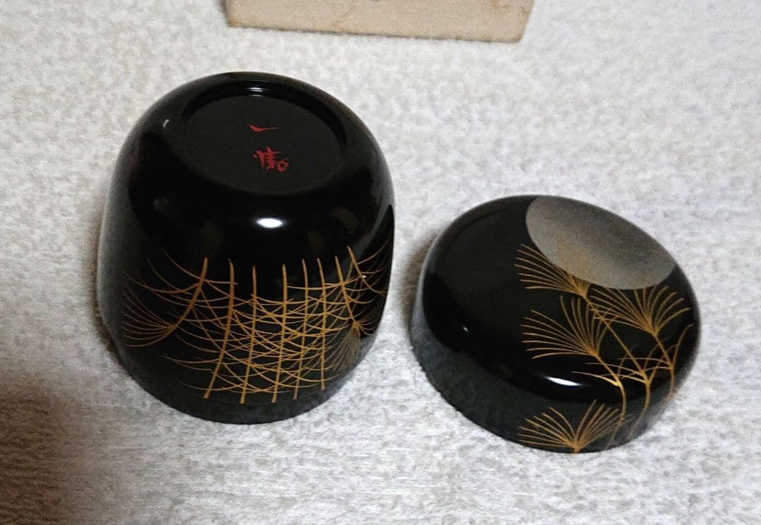 茶道具棗　木箱付きA434