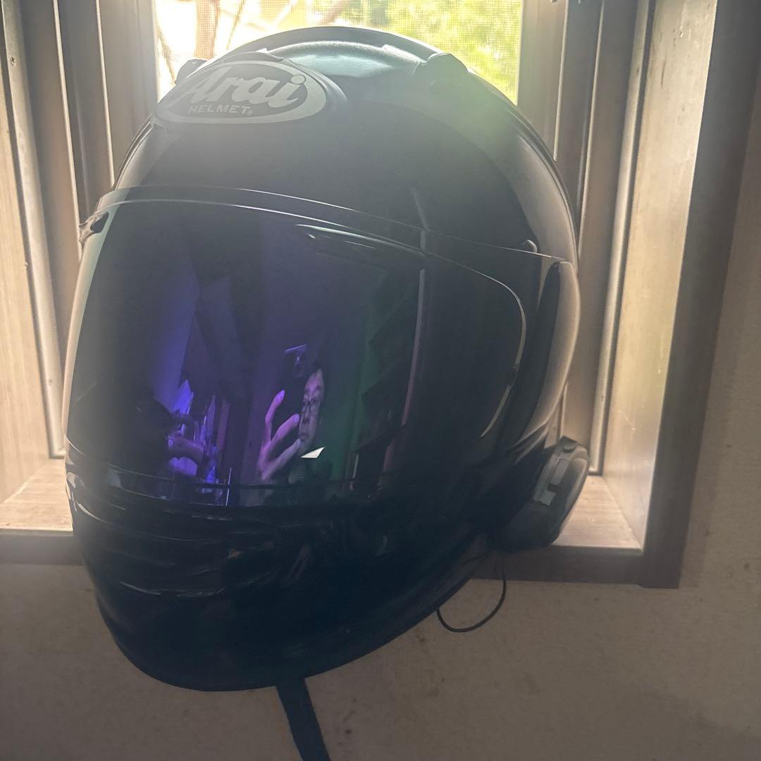 Arai ブラックヘルメット ミラーシールド　アライ　Bluetooth
