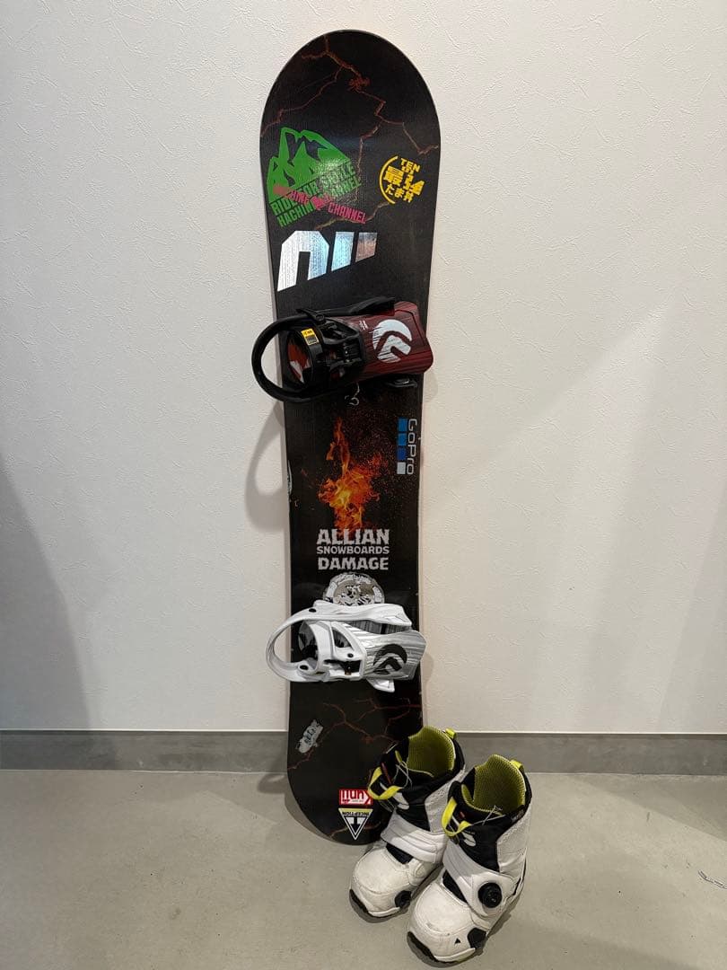 ALLIAN DAMAGE スノーボードセット