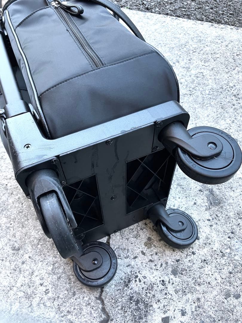 スワニーリニーエ D-597　ブラック4輪ストッパーショッピングカート