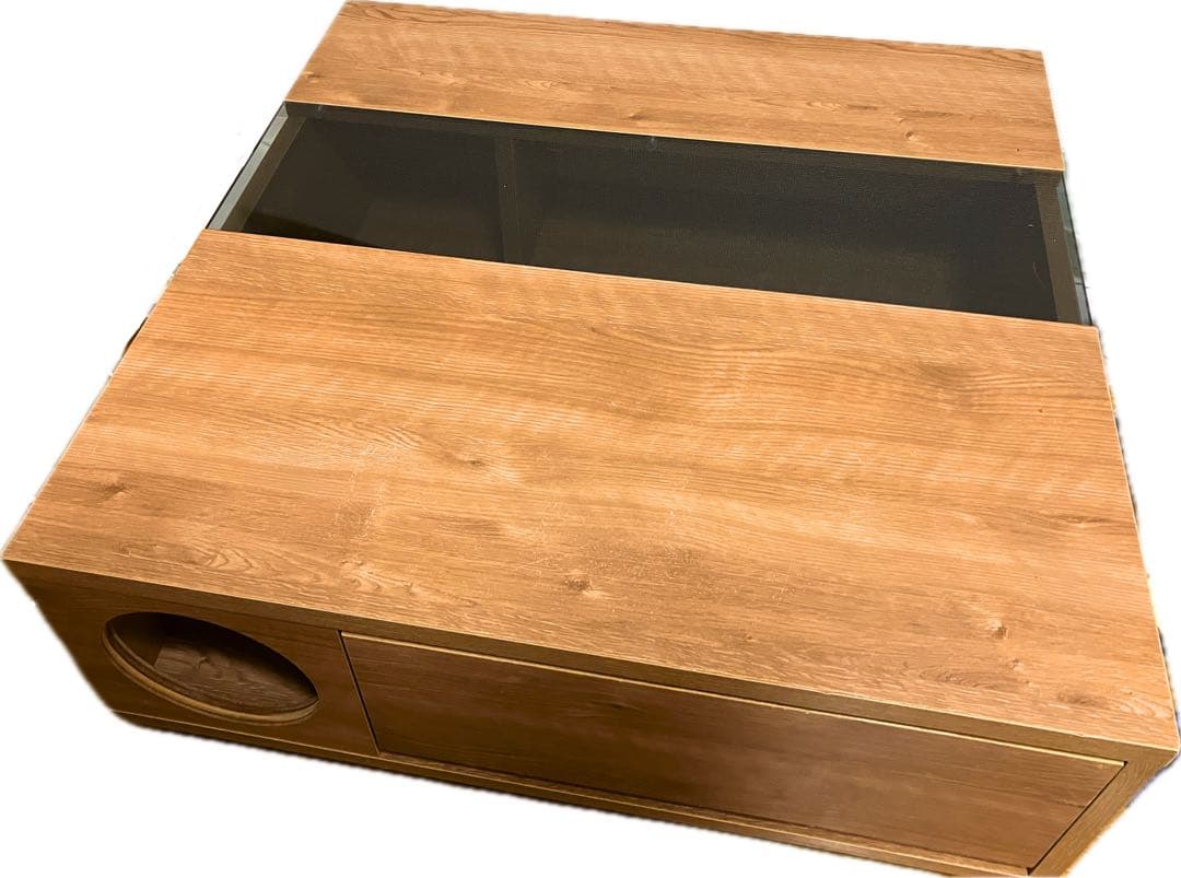 値下げしました　LOWYA 猫がくつろげるローテーブル 国産 80×80 cm