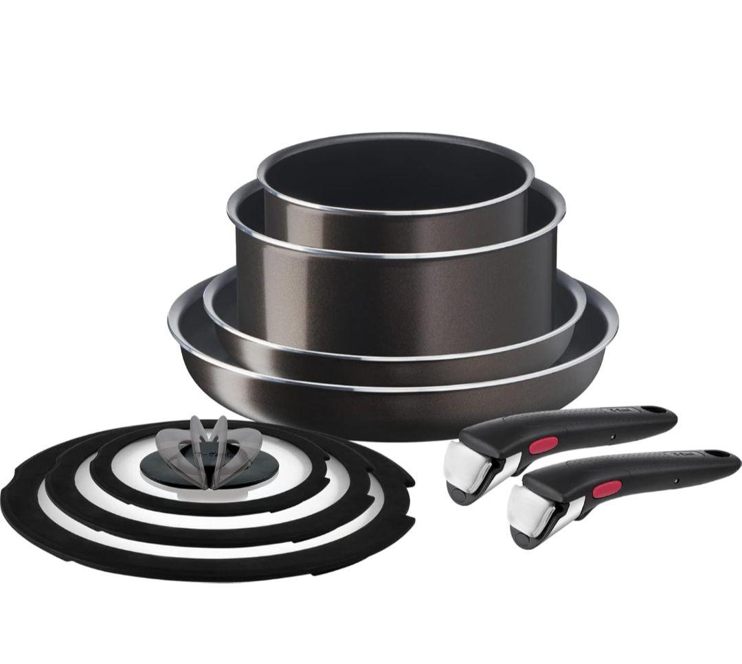 ティファール 取っ手のとれる 鍋 フライパンセット 9点セット ガス火専用