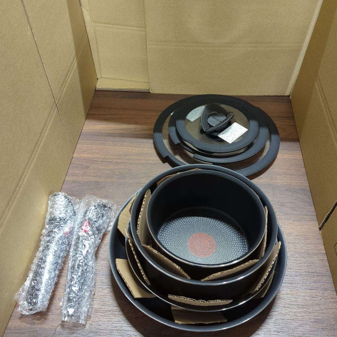 ティファール 取っ手のとれる 鍋 フライパンセット 9点セット ガス火専用