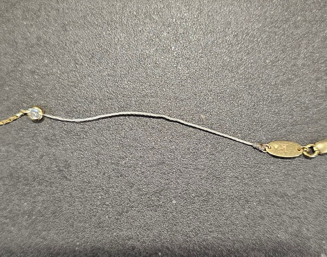 redLine 1粒ダイヤモンド ゴールドブレスレット