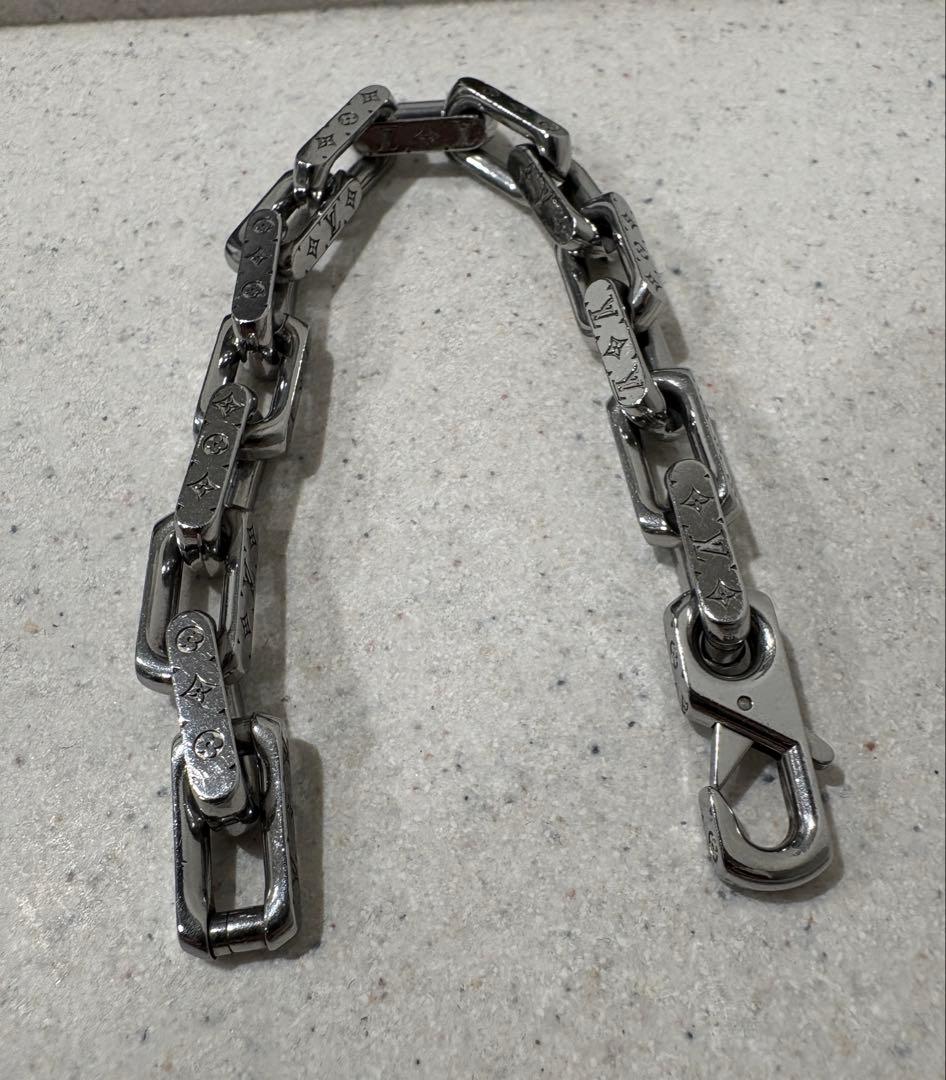 LOUIS VUITTON ブレスレットモノグラムシルバーM00309 Lサイズ