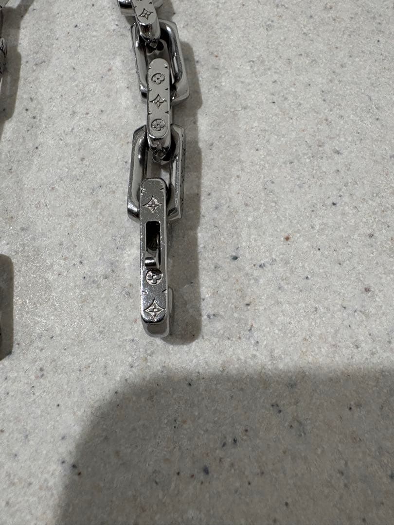 LOUIS VUITTON ブレスレットモノグラムシルバーM00309 Lサイズ