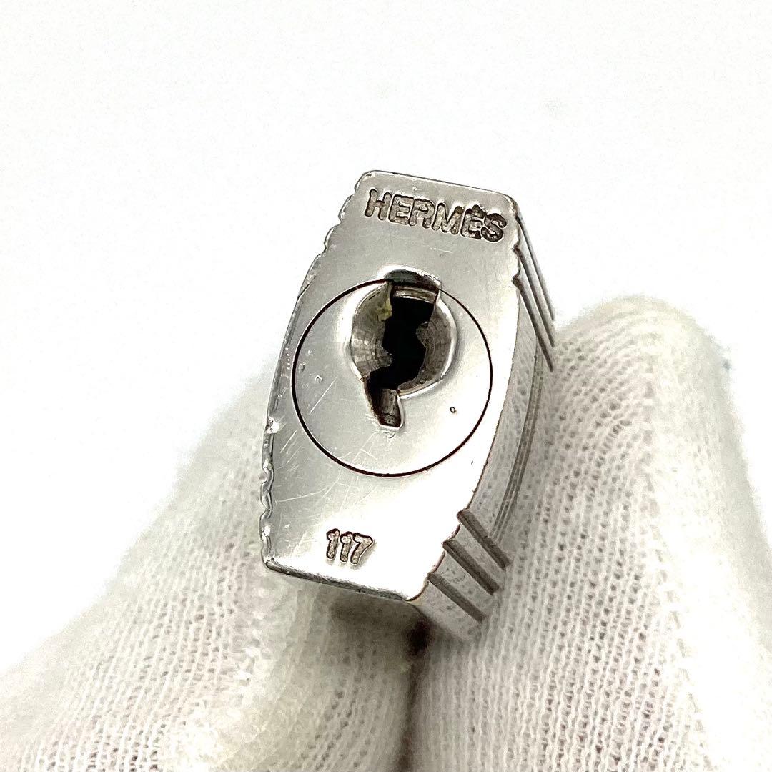 極美品　エルメス　カデナ　パドロック　鍵　no.117 シルバー　男性　女性