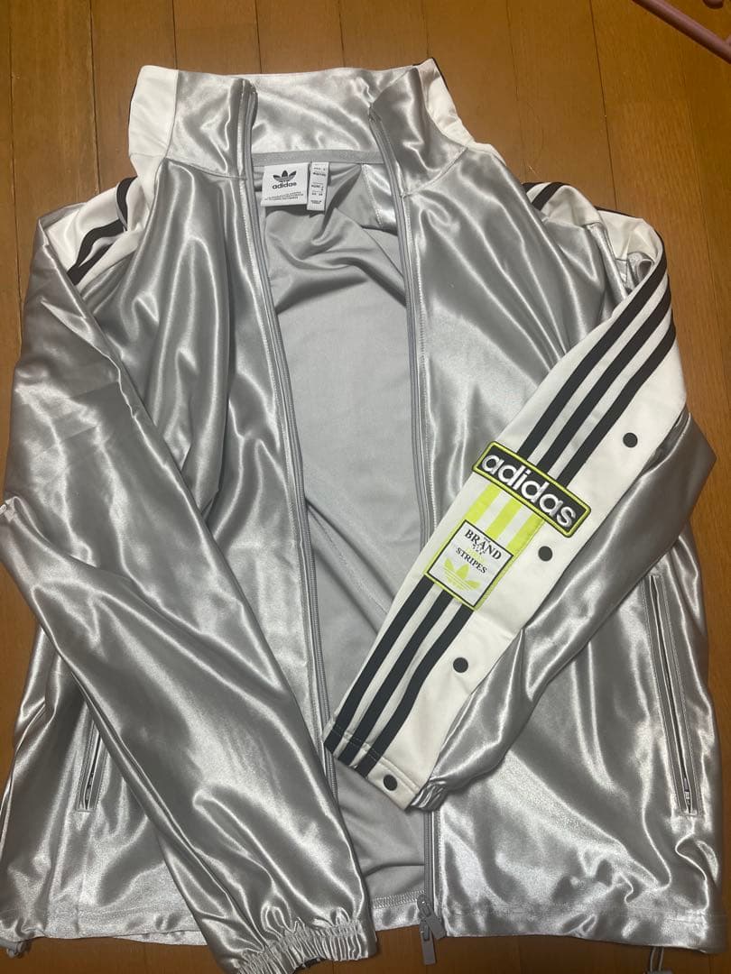 adidas シルバー ジャケット ASIA M
