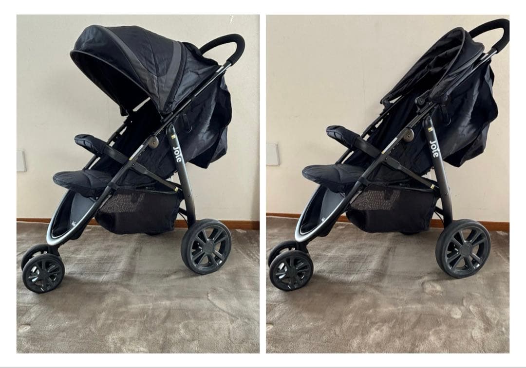 【値下げ】ジョイー　ベビーカー　トラベルシステム（未使用のレインカバー付き♪）