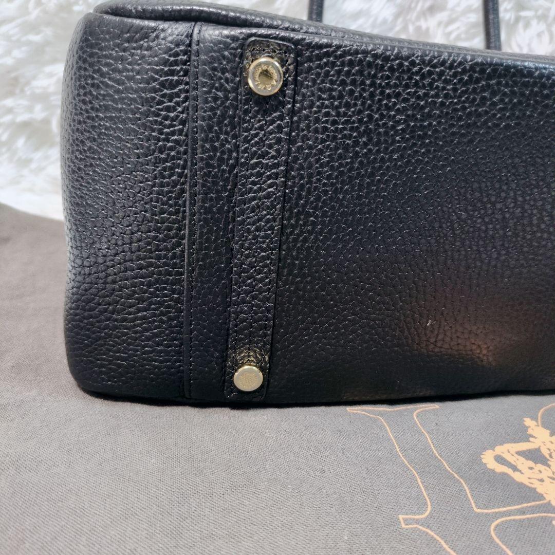 A.D.M.J. トートバッグ シボ革 レザー ゴールド金具 A4収納 ビジネス