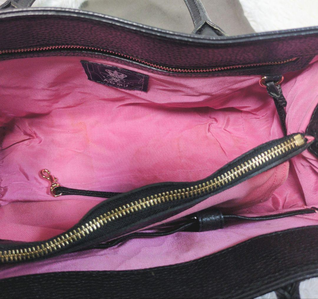 A.D.M.J. トートバッグ シボ革 レザー ゴールド金具 A4収納 ビジネス