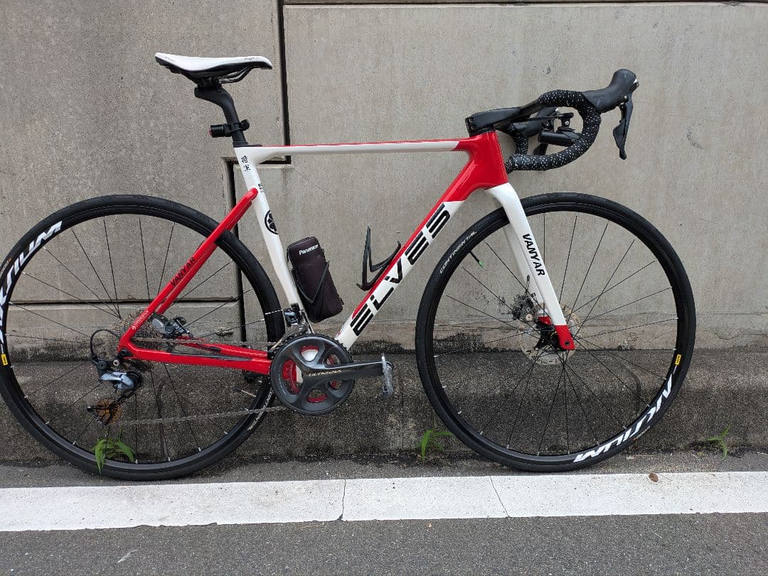 ロードバイクELVES VANTAR ディスク　ロードバイク ホワイト/レッド