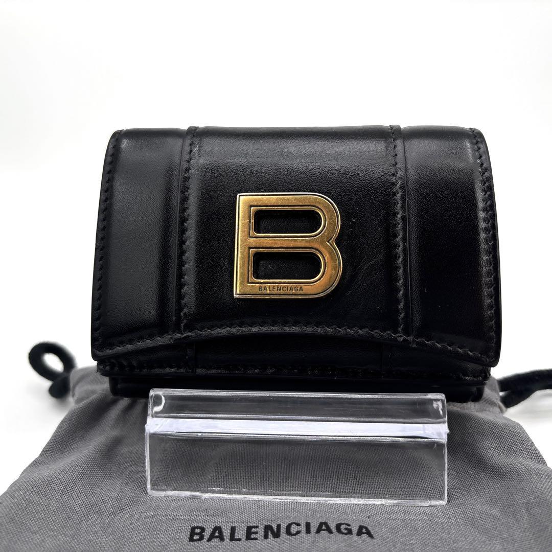 極美品】BALENCIAGA バレンシアガ Hourglass ウォレット 財布