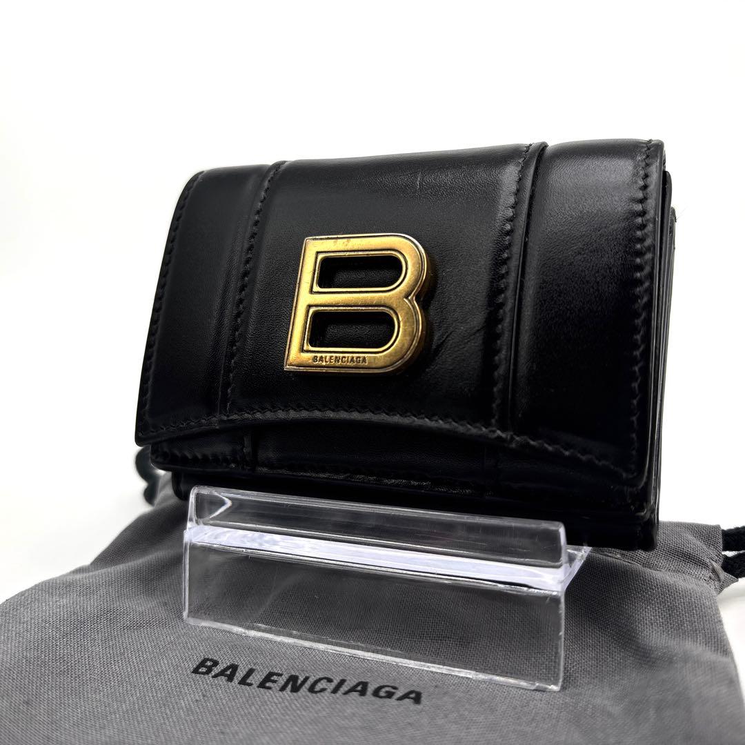 極美品】BALENCIAGA バレンシアガ Hourglass ウォレット 財布