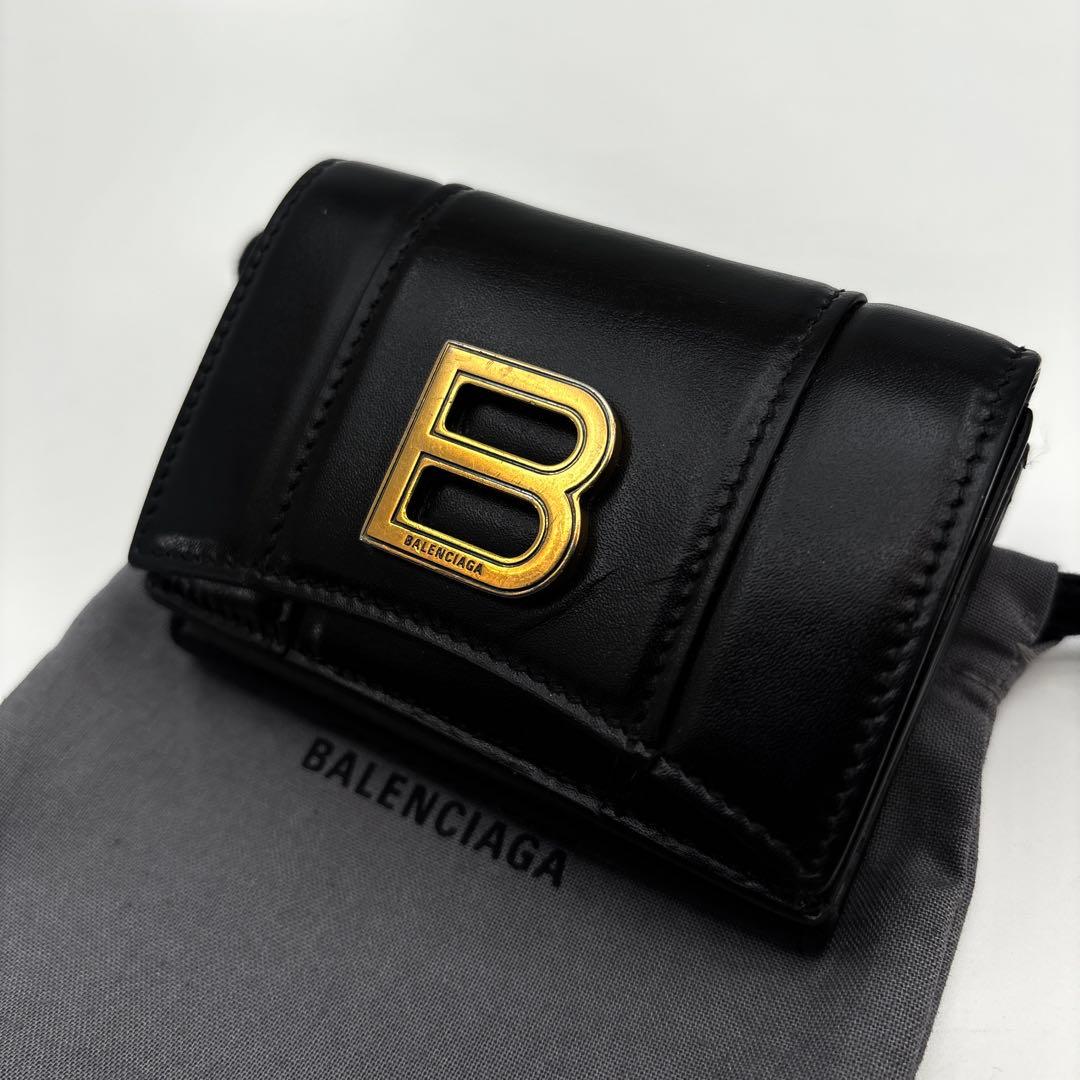 極美品】BALENCIAGA バレンシアガ Hourglass ウォレット 財布