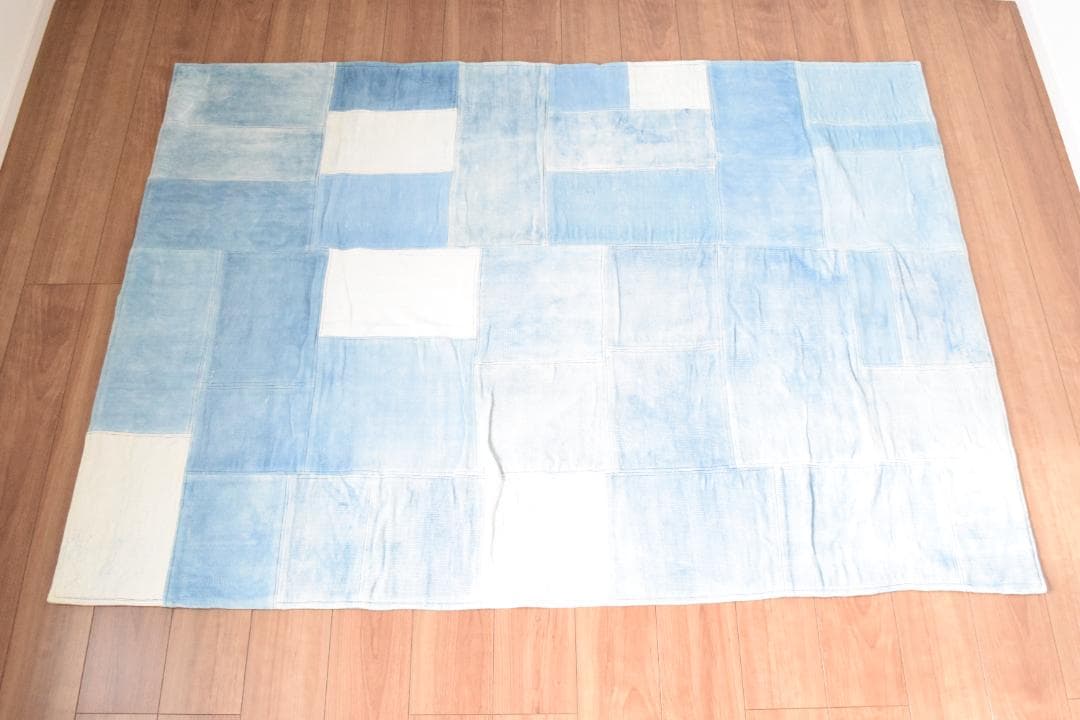 44 RugRu（ラグル） デニム パッチワーク ラグ カーペット wtw購入品