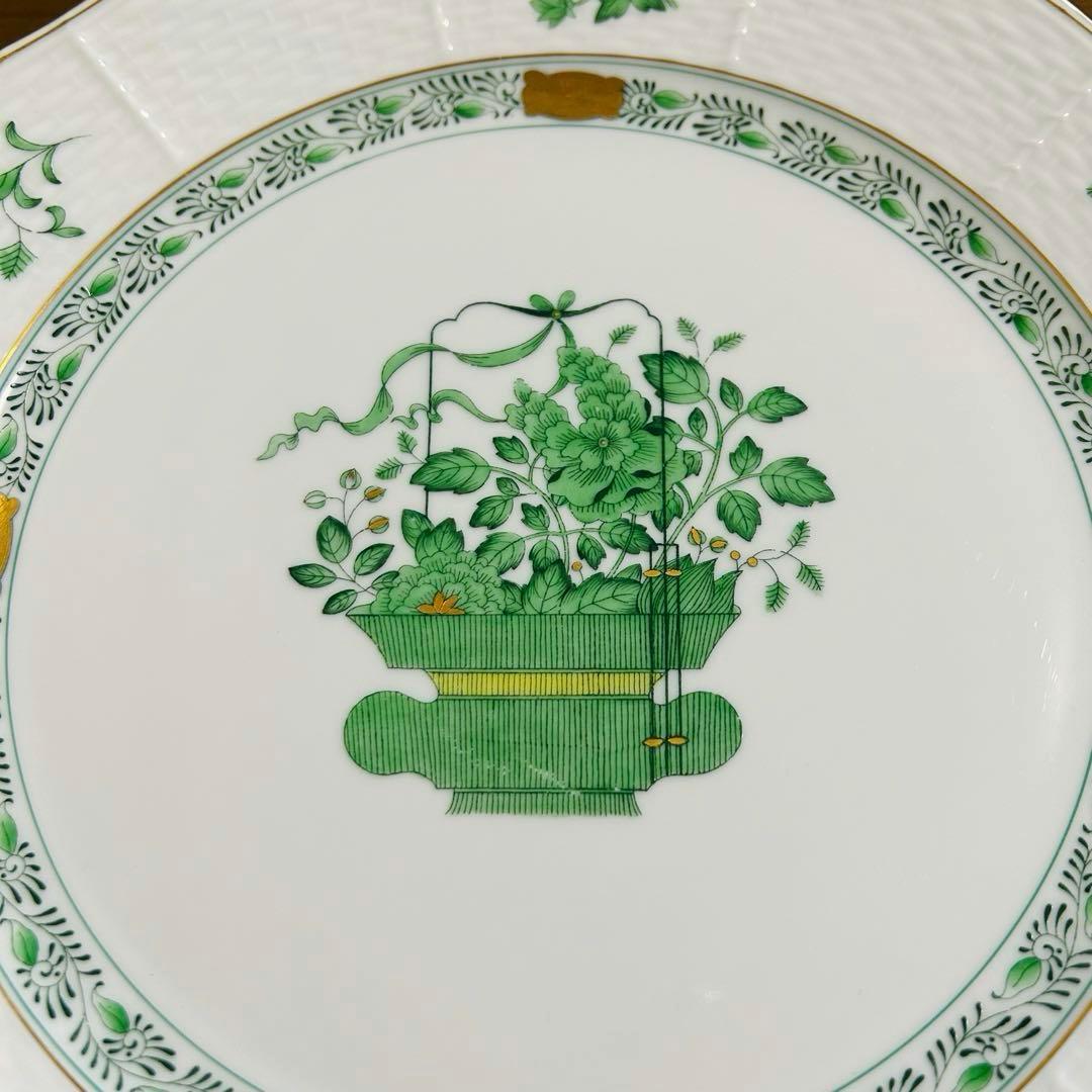 HEREND　清の花籠 524/CN プレート（25cm）