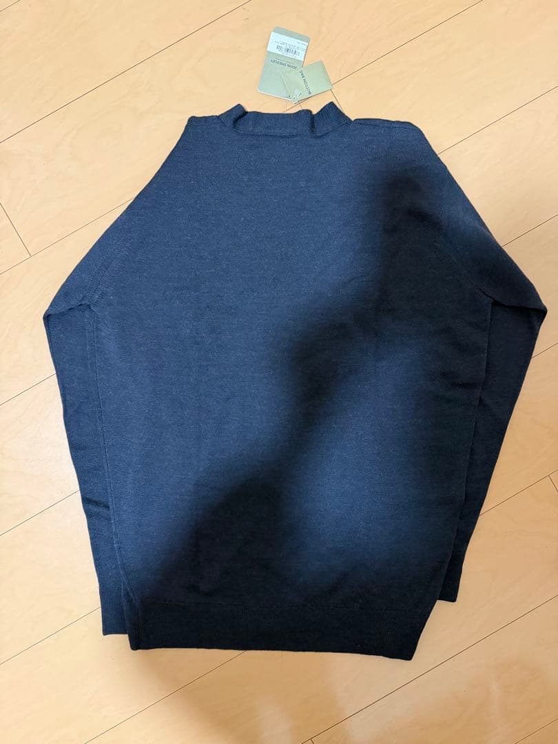JOHN SMEDLEY ネイビー カーディガン Lサイズ