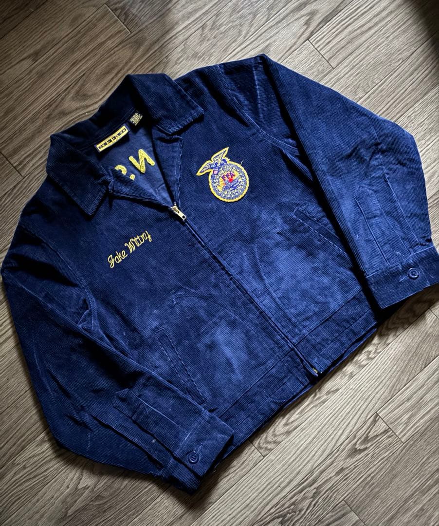★美品【希少BIGサイズ】90s ~濃紺　FFA ジャケット lot100-40