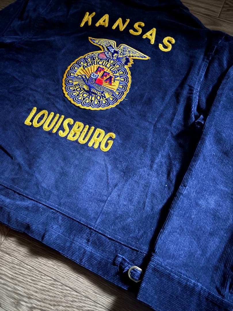 ★美品【希少BIGサイズ】90s ~濃紺　FFA ジャケット lot100-40