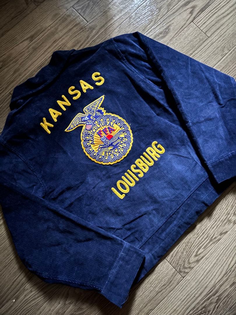 ★美品【希少BIGサイズ】90s ~濃紺　FFA ジャケット lot100-40