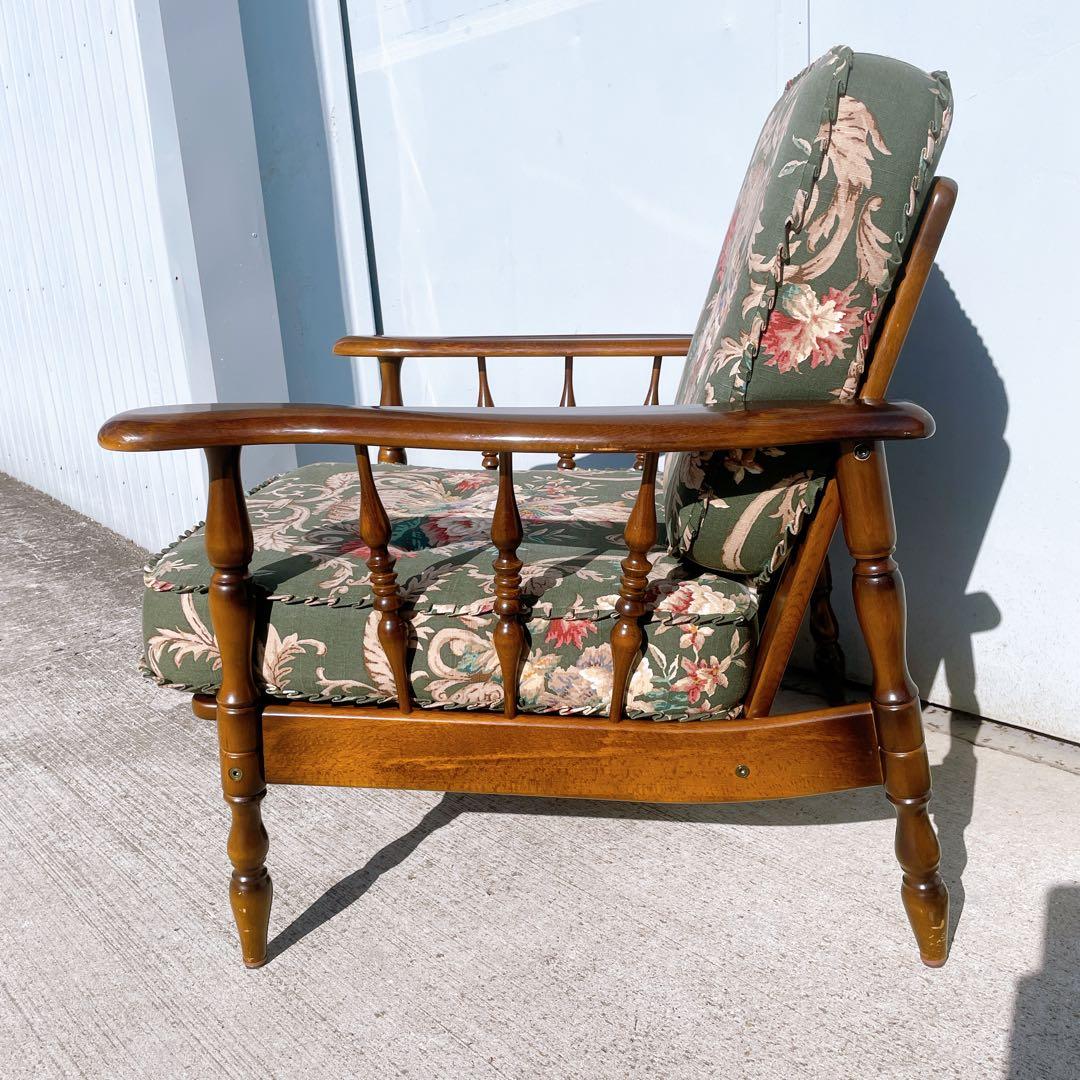 【美品】karimoku カリモク アームソファ コロニアル フリージアグリーン