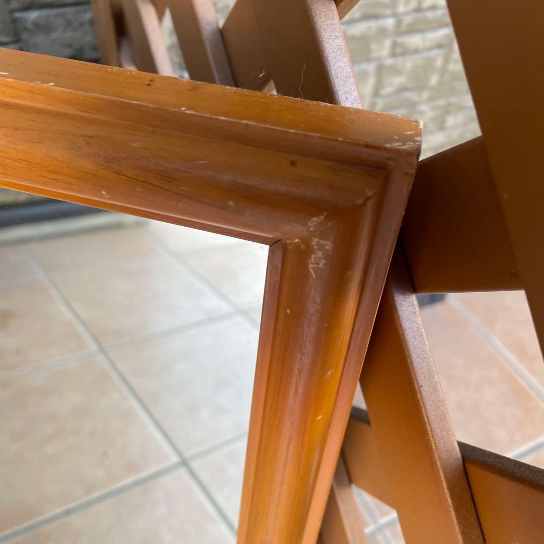 デンマーク製　1960's　ヴィンテージ　北欧　モダン　チーク　無垢 ミラー　B