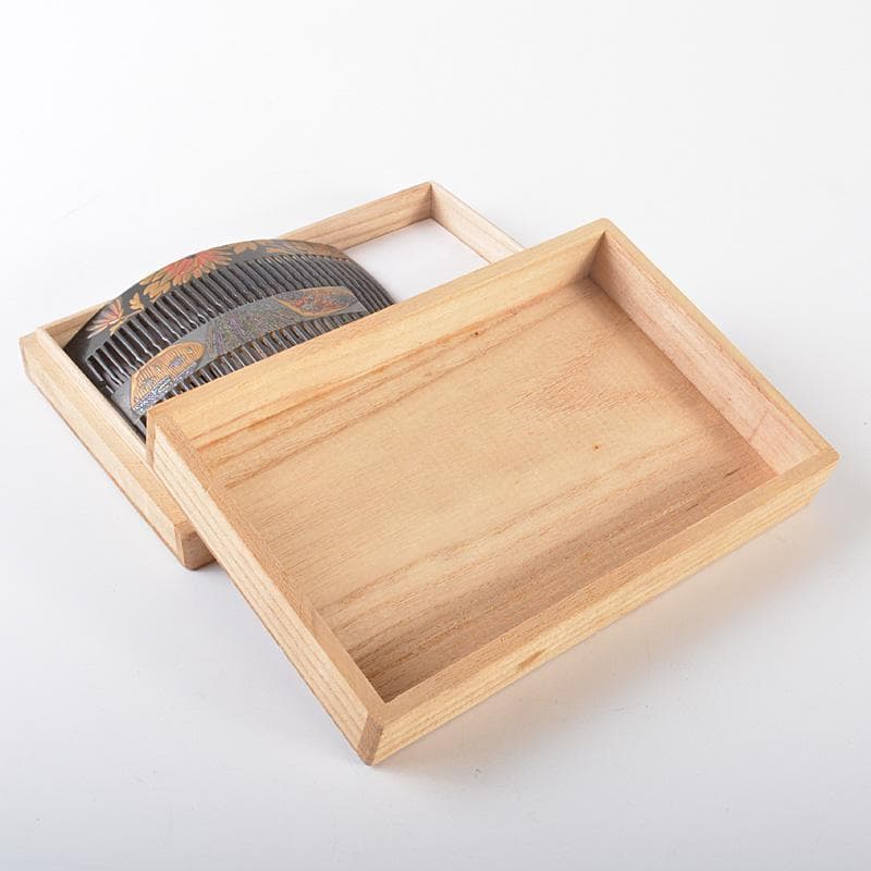 和装小物　黒漆　金蒔絵　螺鈿装飾　簪　櫛　在銘　3点まとめて　V　R6506