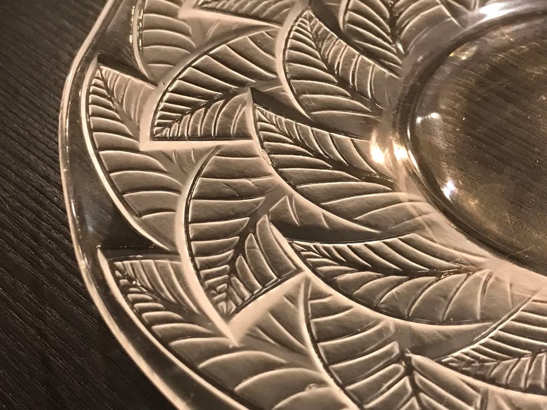 稀少楽しいラリックLaliqueオルモーORMEAUXクリスタルデザートプレート