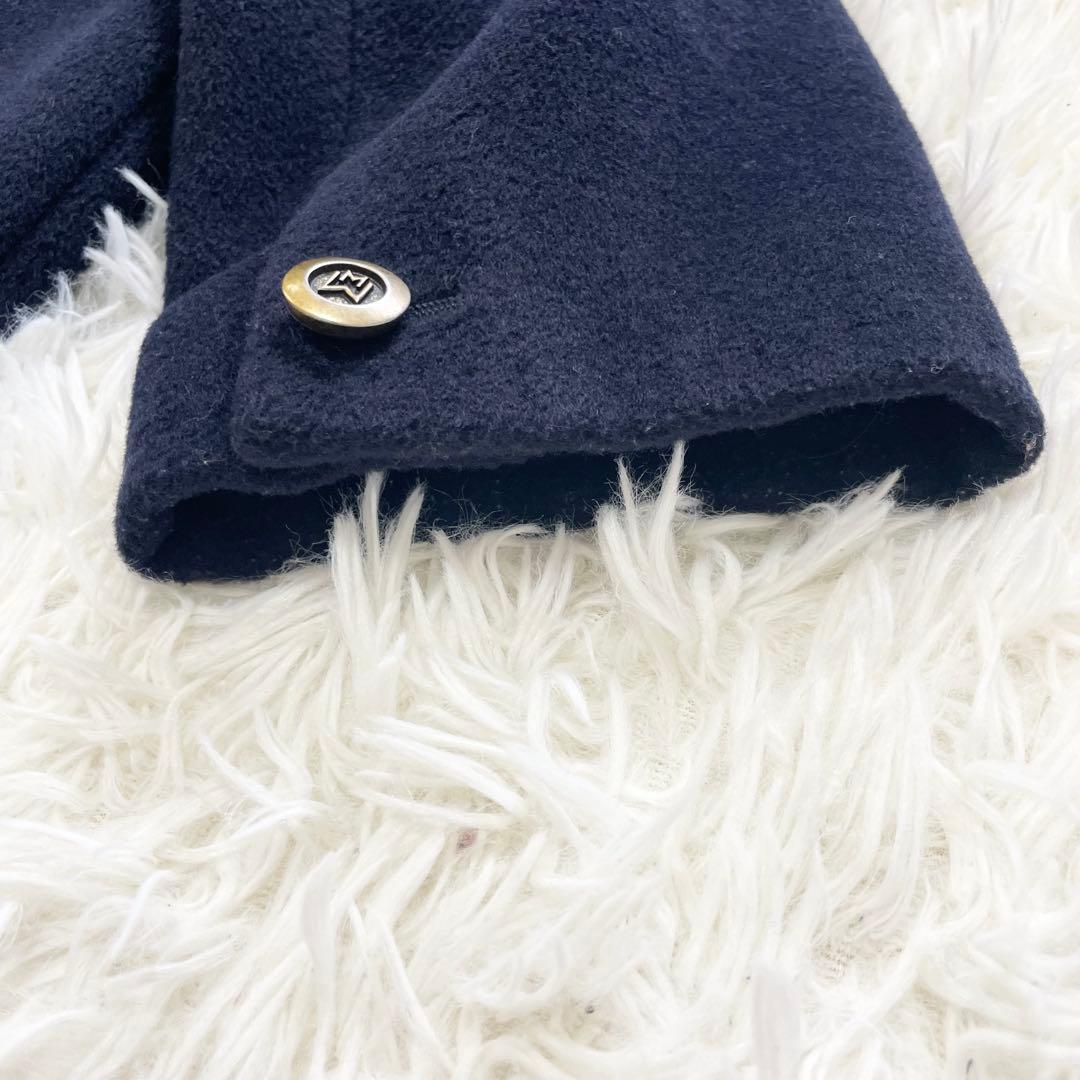 【ていぼん】MaxMara 白タグ カシミヤ混 Pコート 金ボタン