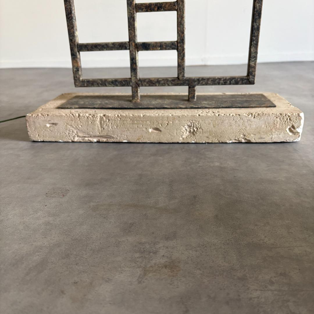 ヴィンテージ　幾何学フレーム　アート照明