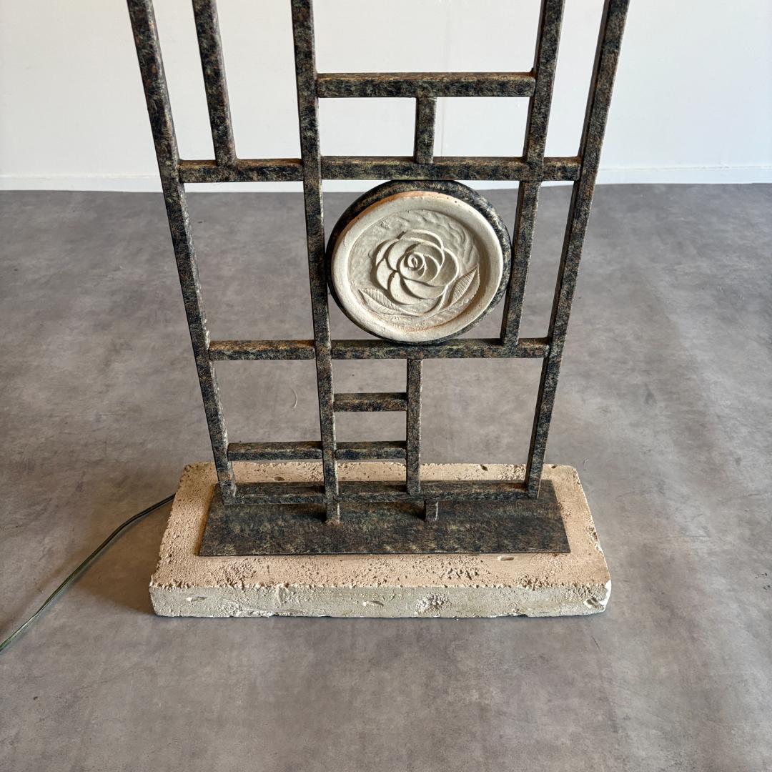 ヴィンテージ　幾何学フレーム　アート照明