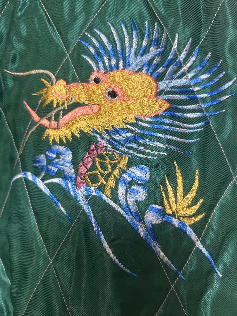 新品未使用　テーラー東洋　別珍　スカジャン　ブラックイーグル×ジャパンマップ