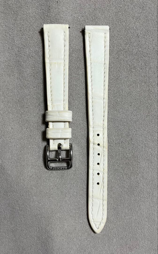 Hウォッチ ミニ ベルト Hermes エルメス 時計 腕時計 アリゲーター 白