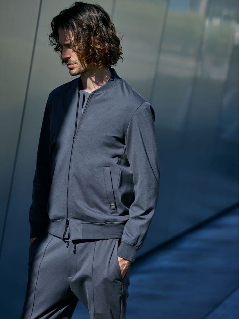 【美品】AOURE MA-1とリブスラックスセットアップ グレー Mサイズ