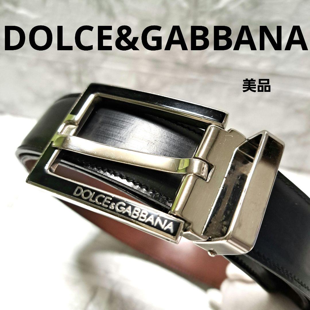✨️美品✨️ DOLCE&GABBANA D&G ベルト レザー ブラック