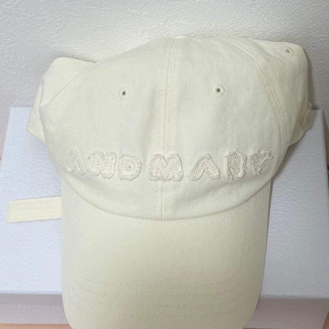 帽子 andmary ivory andmary Mary logo cap