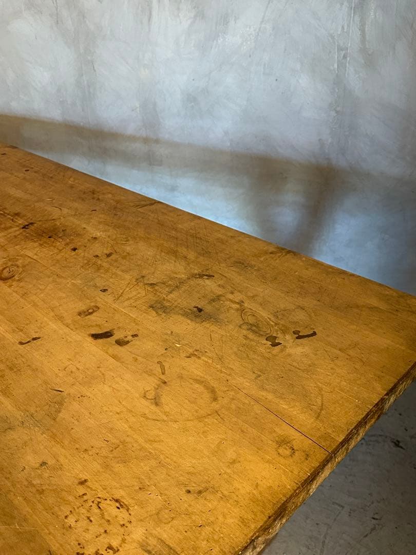 【東京都23区配送無料】ビンテージ　テーブル　作業台　什器　陳列棚　プリミティブ