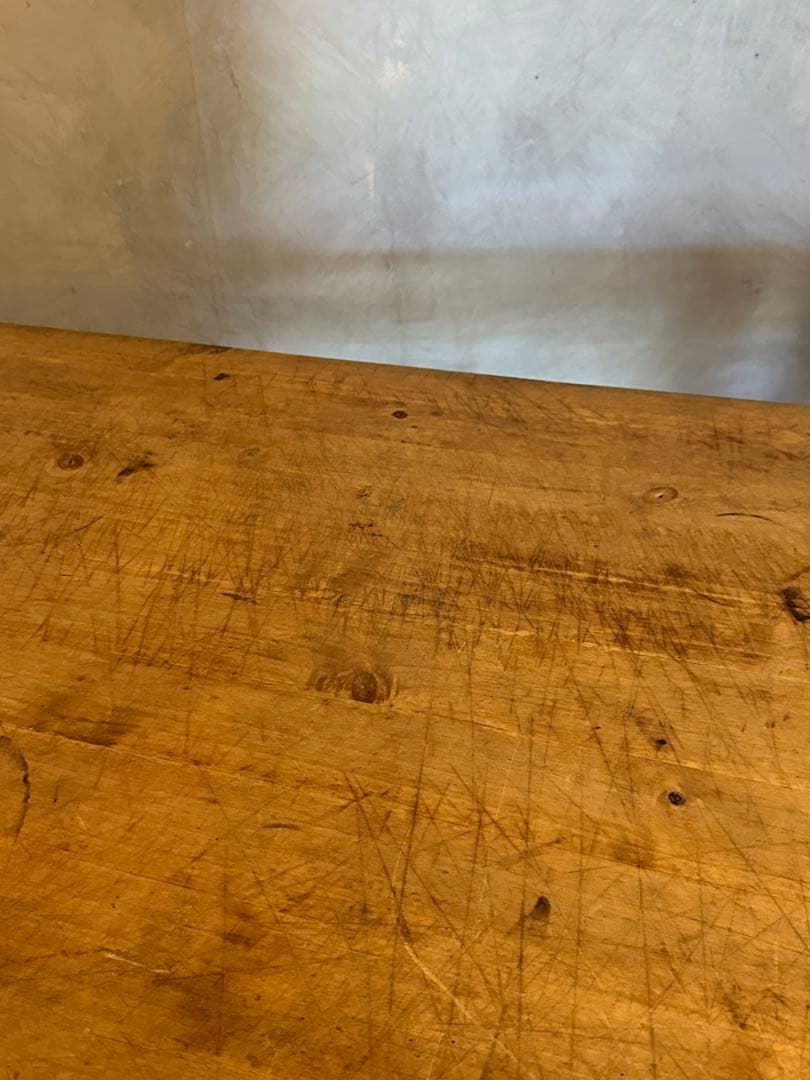 【東京都23区配送無料】ビンテージ　テーブル　作業台　什器　陳列棚　プリミティブ