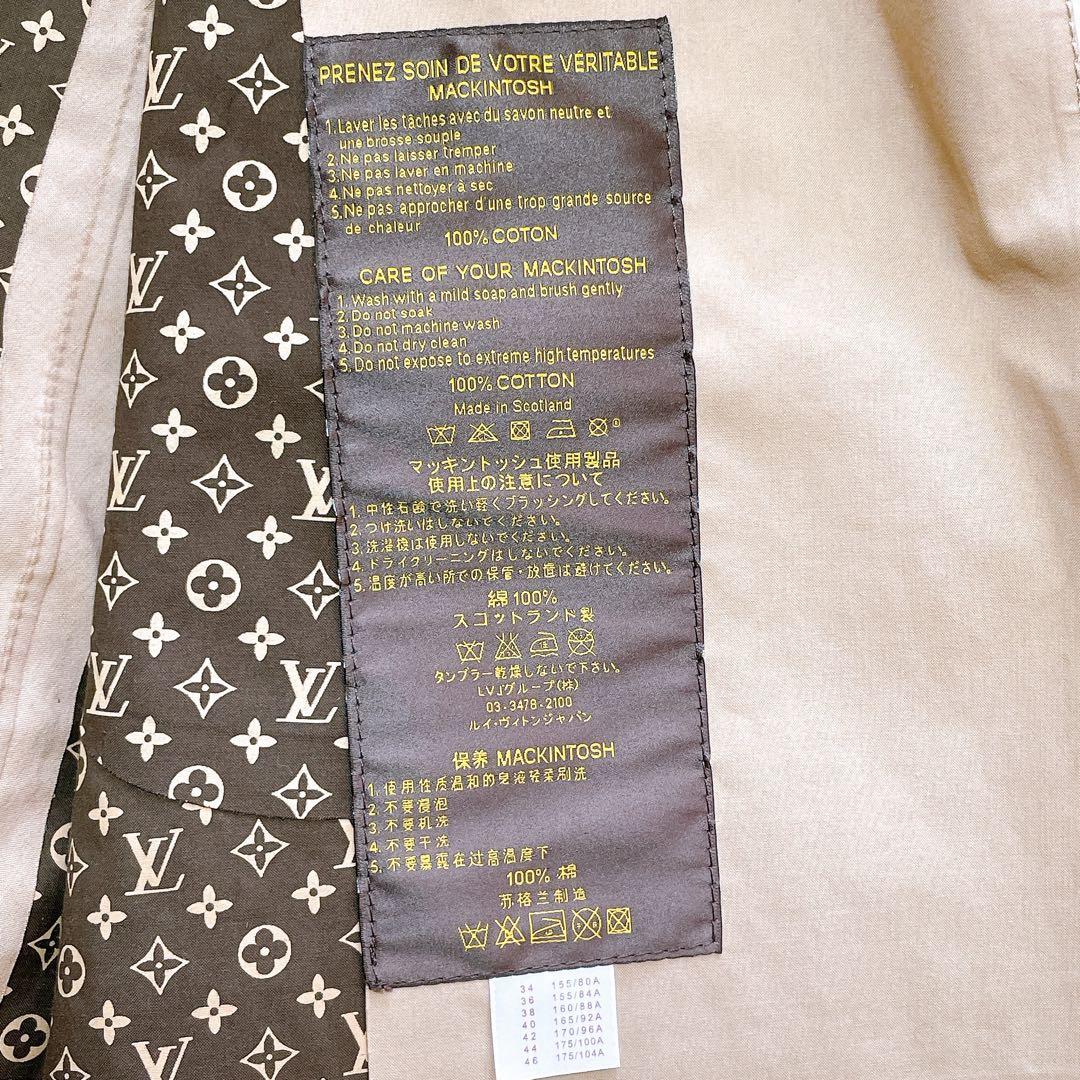 ルイヴィトン モノグラム トレンチコート ゴム引きコート 34