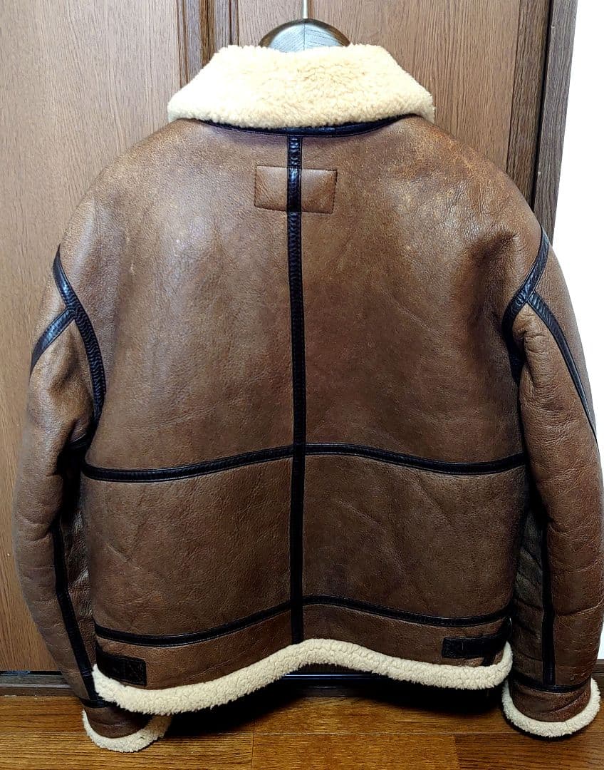 【中古】フライトジャケットL 羊革BRW/B-3韓国製